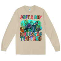 Mushroom just a boy who loves turtles Long Sleeve Tee - RanaPortraitStore