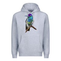 Heather Grey Rivoli`s Hummingbird Premium Hoodie - LillyAllenDesigns