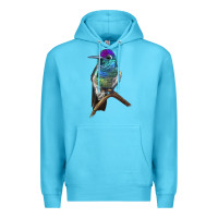 Ocean Blue Rivoli`s Hummingbird Premium Hoodie - LillyAllenDesigns