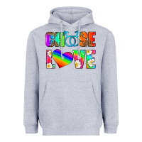 Heather Grey choose love (gay) Heavyweight Hoodie - HRA Design Shop