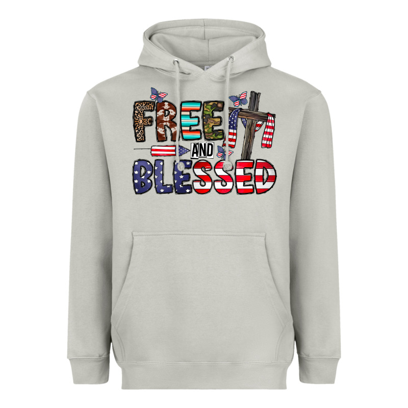 Free And Blessed Heavyweight Hoodie by CowhideDigitalArt | Teevron
