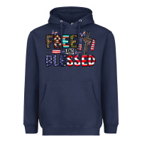 Navy free and blessed Heavyweight Hoodie - CowhideDigitalArt