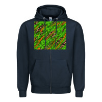 Navy distressed shamrock and leopard Zipper Hoodie - RanaPortraitStore