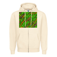Sandshell distressed shamrock and leopard Zipper Hoodie - RanaPortraitStore