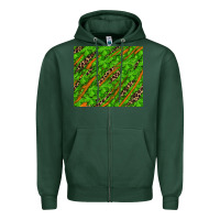 Sports Green distressed shamrock and leopard Zipper Hoodie - RanaPortraitStore