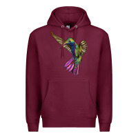 Burgundy Broad Billed Hummingbird Premium Hoodie - LillyAllenDesigns