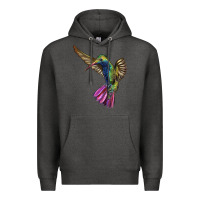 Charcoal Heather Broad Billed Hummingbird Premium Hoodie - LillyAllenDesigns