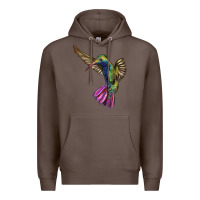 Coffee Broad Billed Hummingbird Premium Hoodie - LillyAllenDesigns
