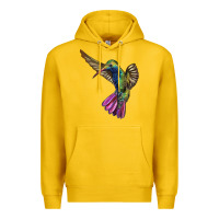 Lemon Broad Billed Hummingbird Premium Hoodie - LillyAllenDesigns