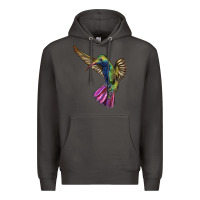 Smoke Broad Billed Hummingbird Premium Hoodie - LillyAllenDesigns