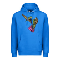 True Royal Broad Billed Hummingbird Premium Hoodie - LillyAllenDesigns