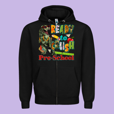 Ready To Crush Pre School Zipper Hoodie Designed By Texasbilliewilder