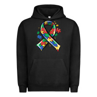 Pigment Black autism puzzle ribbon Urban Hoodie - MaliasSmallBusiness