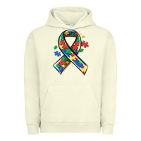 Pigment Pistachio autism puzzle ribbon Urban Hoodie - MaliasSmallBusiness