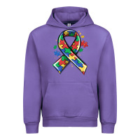 Tulip autism puzzle ribbon Urban Hoodie - MaliasSmallBusiness