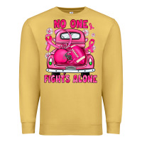 Antique Gold breast cancer no one fights alone truck football Premium Sweatshirt - JahusDesignShop