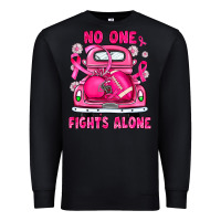 Black breast cancer no one fights alone truck football Premium Sweatshirt - JahusDesignShop