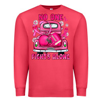 Cardinal breast cancer no one fights alone truck football Premium Sweatshirt - JahusDesignShop