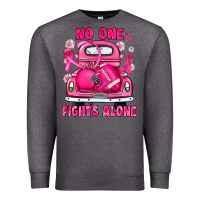 Charcoal Heather breast cancer no one fights alone truck football Premium Sweatshirt - JahusDesignShop