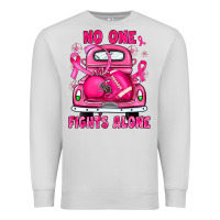 Breast Cancer No One Fights Alone Truck Football Premium Sweatshirt | Teevron