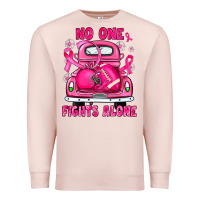 Pale Pink breast cancer no one fights alone truck football Premium Sweatshirt - JahusDesignShop