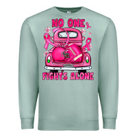 Seafoam breast cancer no one fights alone truck football Premium Sweatshirt - JahusDesignShop
