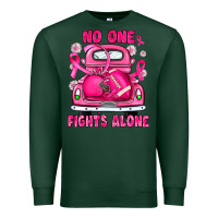 Sports Green breast cancer no one fights alone truck football Premium Sweatshirt - JahusDesignShop