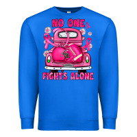 True Royal breast cancer no one fights alone truck football Premium Sweatshirt - JahusDesignShop