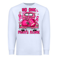 White breast cancer no one fights alone truck football Premium Sweatshirt - JahusDesignShop