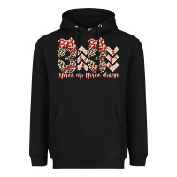 Black three up theree down Heavyweight Hoodie - RacoonDesign