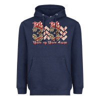 Navy three up theree down Heavyweight Hoodie - RacoonDesign