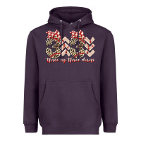 Plum three up theree down Heavyweight Hoodie - RacoonDesign