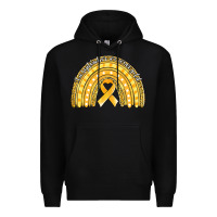 Black childhood cancer awareness rainbow (1) Premium Hoodie - Jasminsmagicworld