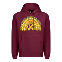 Burgundy childhood cancer awareness rainbow (1) Premium Hoodie - Jasminsmagicworld