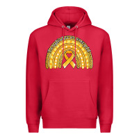 Cardinal childhood cancer awareness rainbow (1) Premium Hoodie - Jasminsmagicworld