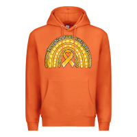 Carrot childhood cancer awareness rainbow (1) Premium Hoodie - Jasminsmagicworld