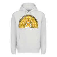 Dove Grey childhood cancer awareness rainbow (1) Premium Hoodie - Jasminsmagicworld