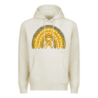 Oatmeal Heather childhood cancer awareness rainbow (1) Premium Hoodie - Jasminsmagicworld