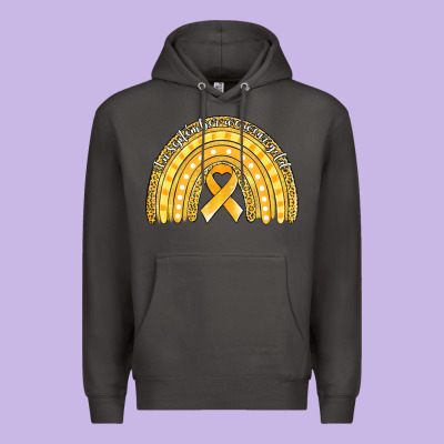 Childhood Cancer Awareness Rainbow (1) Premium Hoodie Designed By Jasminsmagicworld
