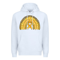 White childhood cancer awareness rainbow (1) Premium Hoodie - Jasminsmagicworld