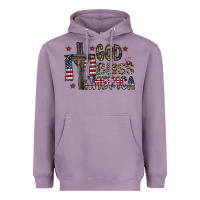 Lavender god bless america Heavyweight Hoodie - CowhideDigitalArt