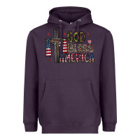 Plum god bless america Heavyweight Hoodie - CowhideDigitalArt