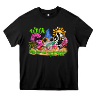 Black with god all things are possible summer Heavy Core Tee - CowhideDigitalArt