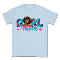 Dusty Blue girl mom afro black girl Classic Tee - texasbilliewilder