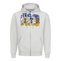 Dove Grey that s my sister on that court Zipper Hoodie - Zillion Design Studio