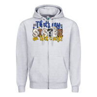 Heather Grey that s my sister on that court Zipper Hoodie - Zillion Design Studio