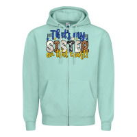Seafoam that s my sister on that court Zipper Hoodie - Zillion Design Studio