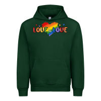 Forest Green love is love lgbtq Urban Hoodie - MaliasSmallBusiness