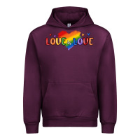 Mauve Wine love is love lgbtq Urban Hoodie - MaliasSmallBusiness