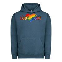 Pigment Midnight Navy love is love lgbtq Urban Hoodie - MaliasSmallBusiness